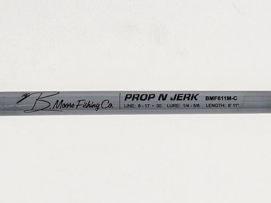 B Moore Fishing Co Bass Fishing Rod Prop N' Jerk