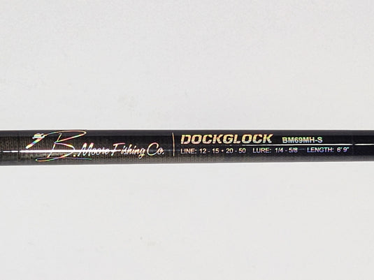 B Moore Fishing Co Bass Fishing Rod DockGlock