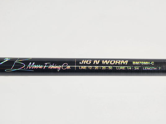 B Moore Fishing Co Bass Fishing Rod Jig N' Worm