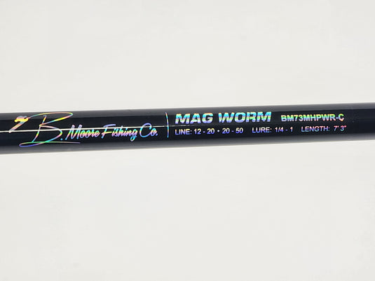 B Moore Fishing Co Bass Fishing Rod Mag Worm