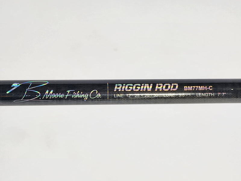 Load image into Gallery viewer, B Moore Fishing Co Bass Fishing Rod Riggin Rod
