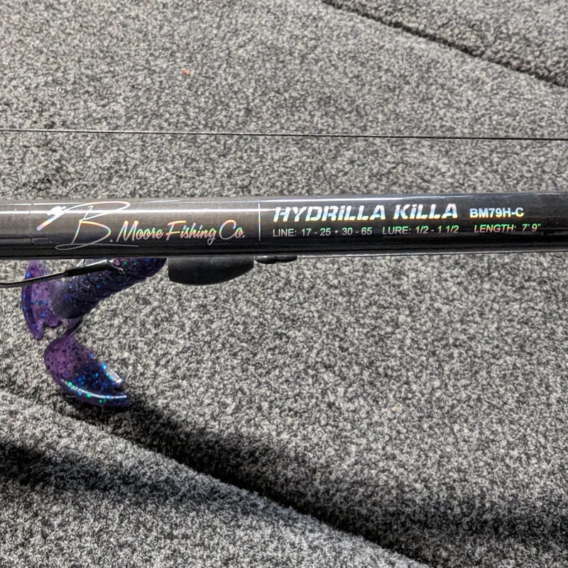 Load image into Gallery viewer, B Moore Fishing Co Bass Fishing Rod Hydrilla Killa
