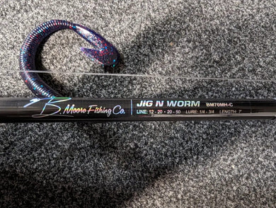 B Moore Fishing Co Bass Fishing Rod Jig N' Worm