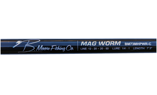 B Moore Fishing Co Bass Fishing Rod Mag Worm