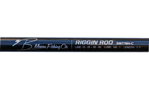 Load image into Gallery viewer, B Moore Fishing Co Bass Fishing Rod Riggin Rod
